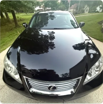 Black Lexus outside after detailing